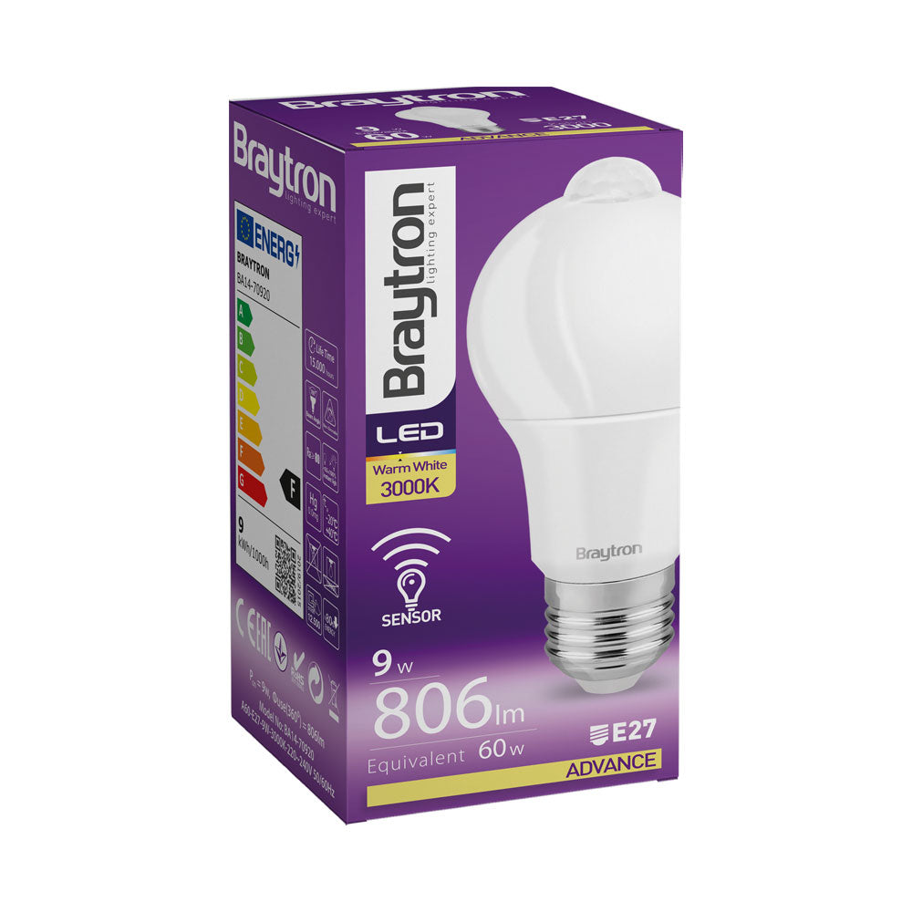 BRY-ADVANCE-9W-E27-A60-3000K-LED SIJALICA SA SENZOROM