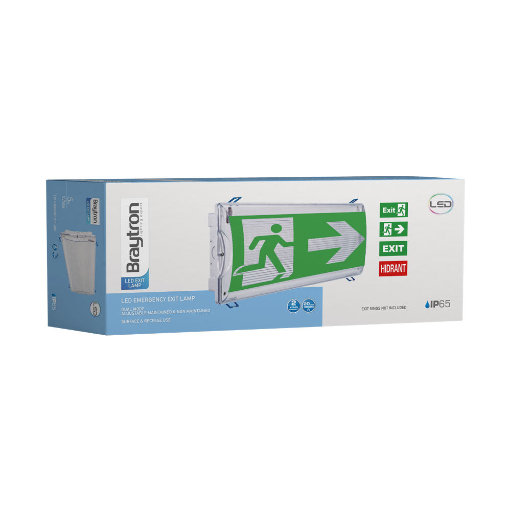 BRY-EXIT-LED-5W-DUAL-IP65-BELA-PANIK SVETILJKA