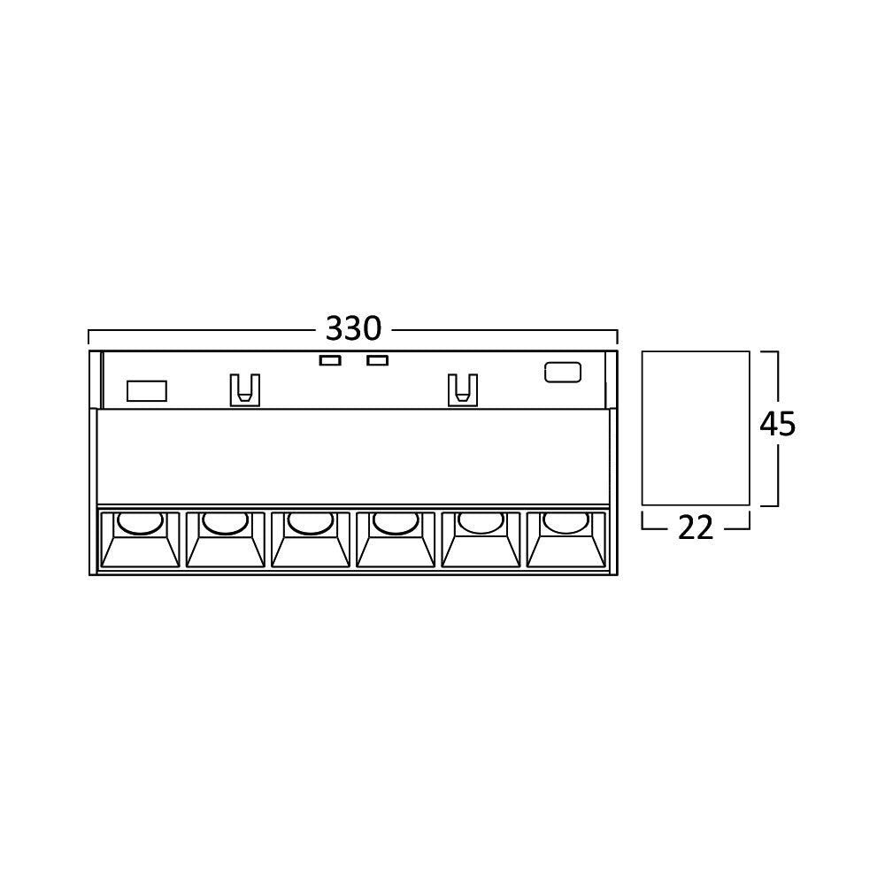 BRY-LNS330-18W-48VDC-4000K-CRNA-MAG. LINEARNA SVETILJKA
