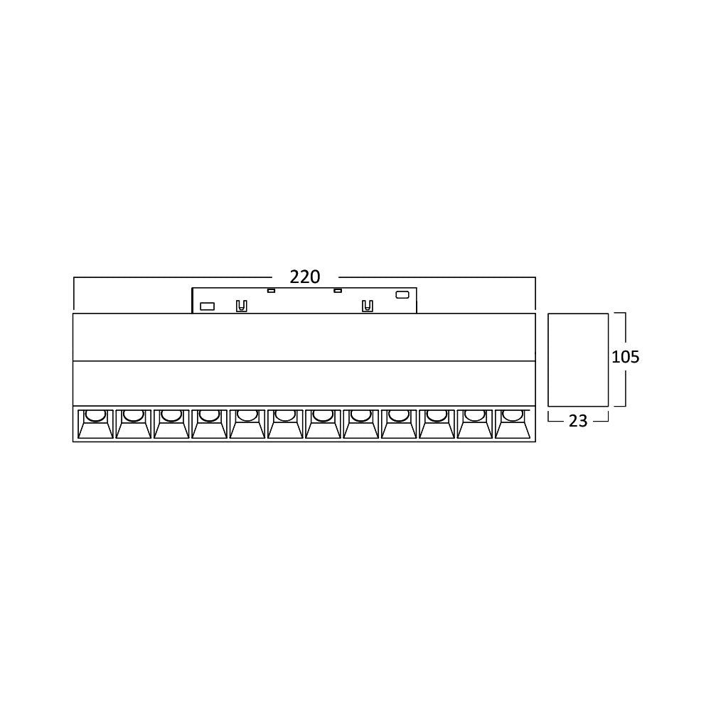 BRY-M01-M02-WSL250-12W-48VDC-4000K-CRNA-MAG. LINEARNA SVETILJKA