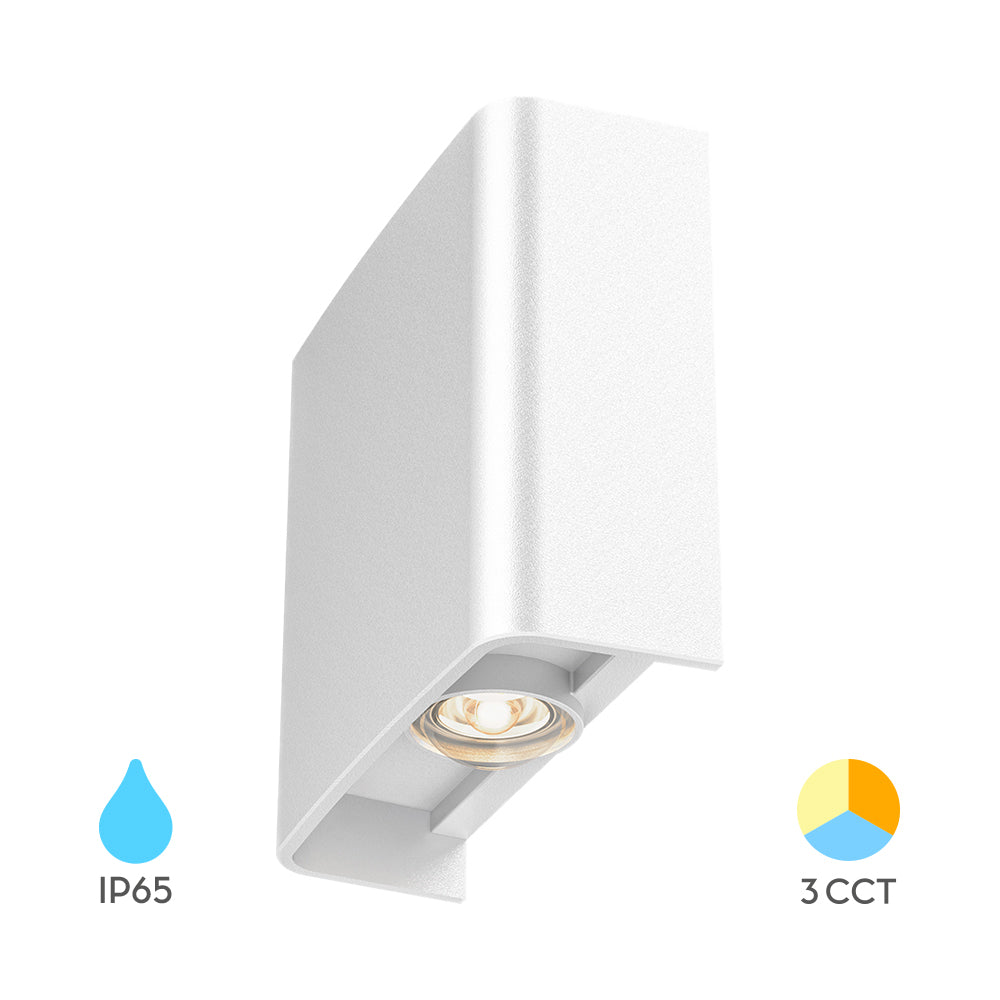 BRY-VECTOR-B-WL-BELA-2x1W-3U1-IP65-ZIDNA BAŠTENSKA SVETILJKA