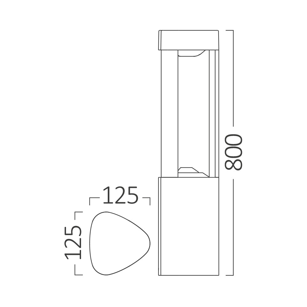 BRY-DALLAS-800-7W-3000K-IP54-BAŠTENSKI LED STUB