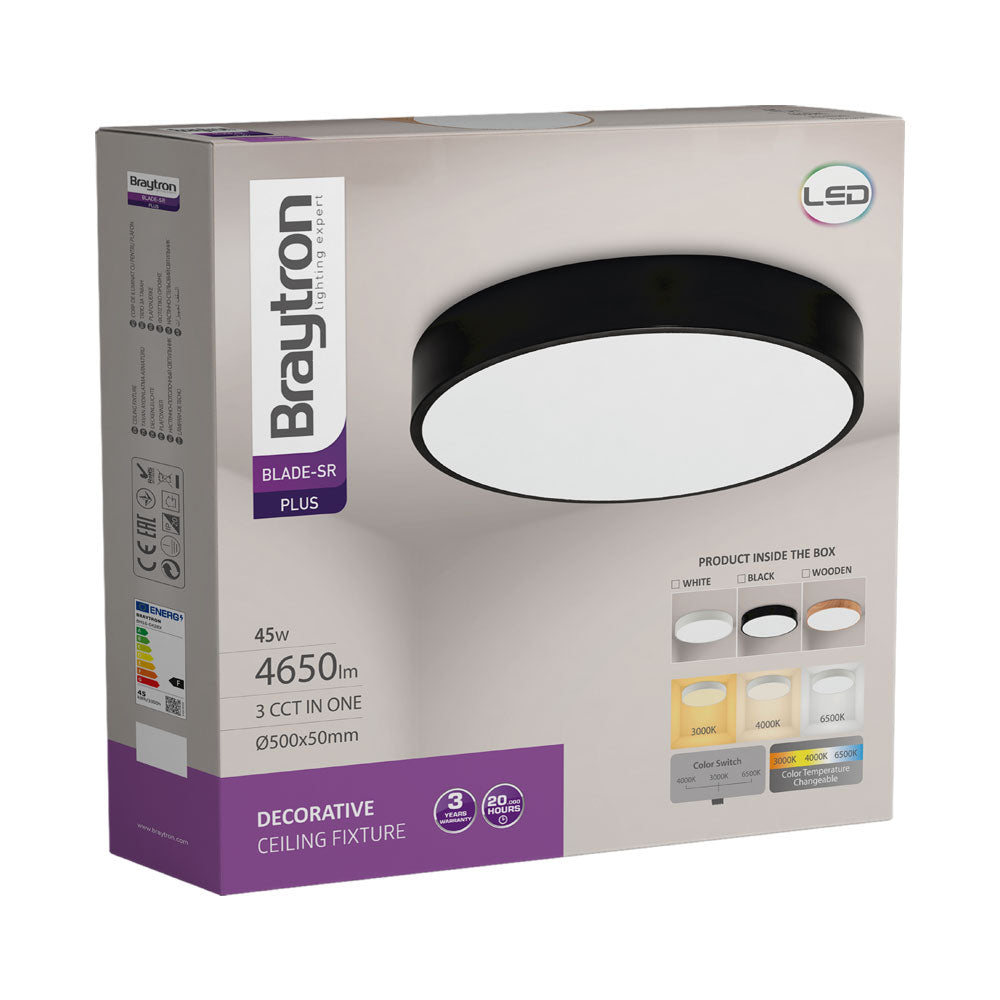 BRY-BLADE-SR-OKRUGLA-CRNA-45W-3U1-LED PLAFONJERA