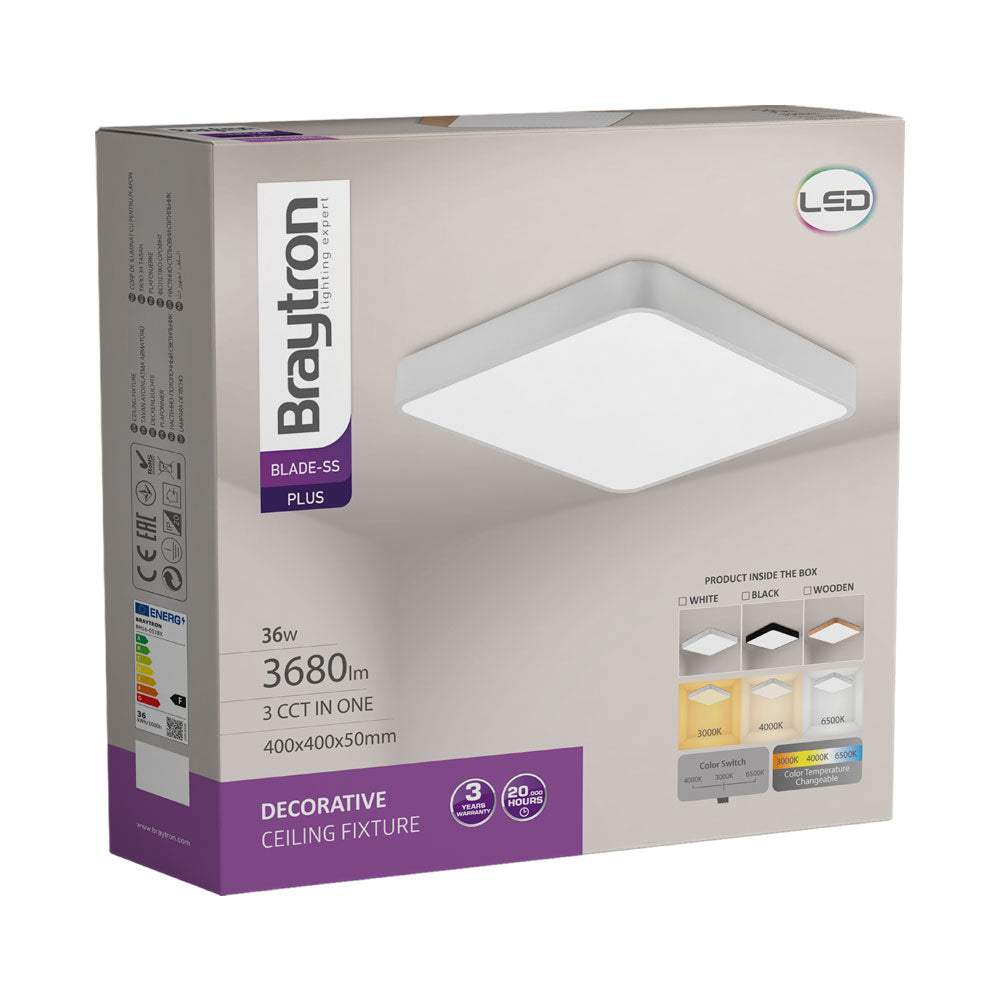 BRY-BLADE-SS-KVADRATNA-DRVO-36W-3U1-LED PLAFONJERA