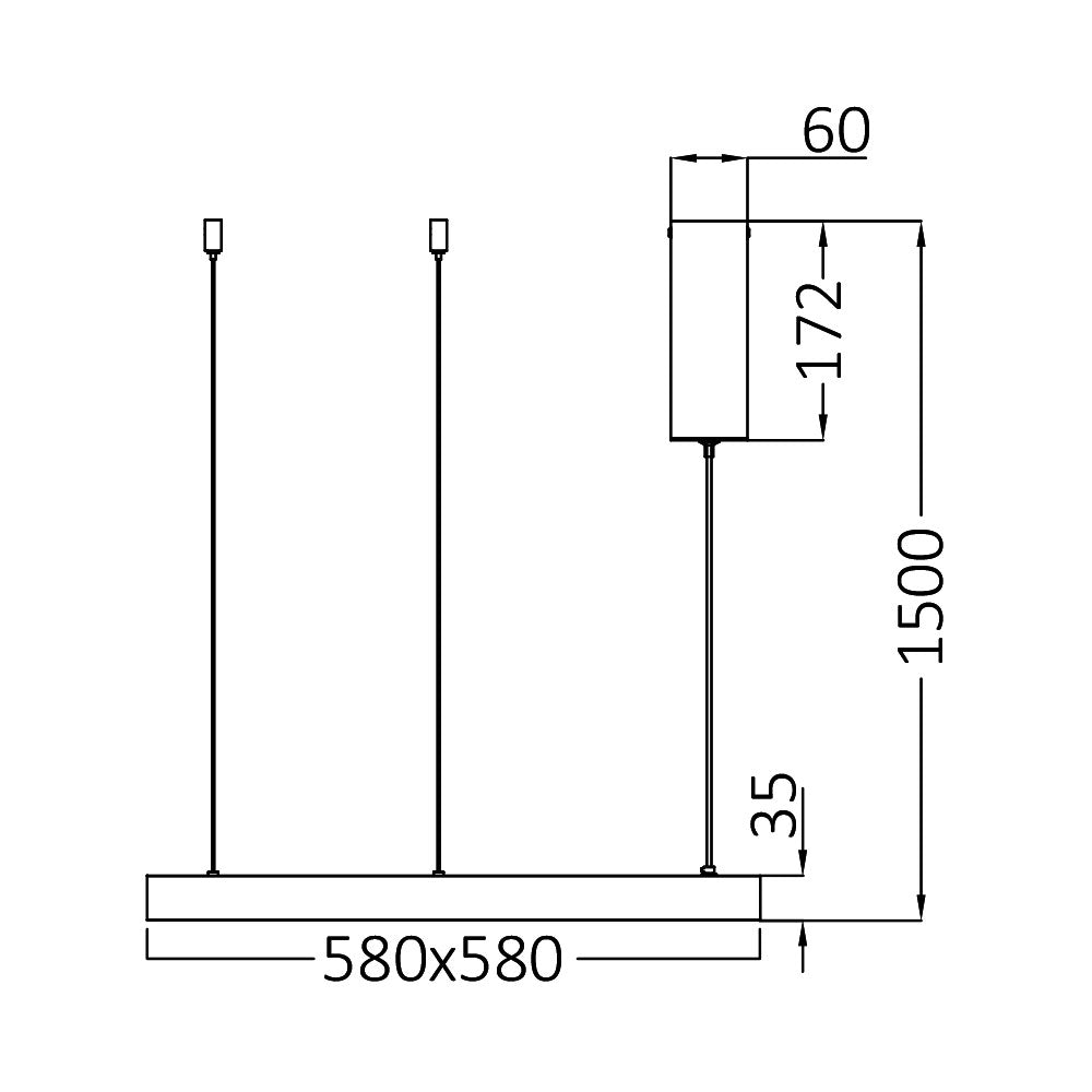 BRY-BELLA-SLP-PD-KVADRATNA-ZLATNA-46W-3U1-IP20-LED VISILICA