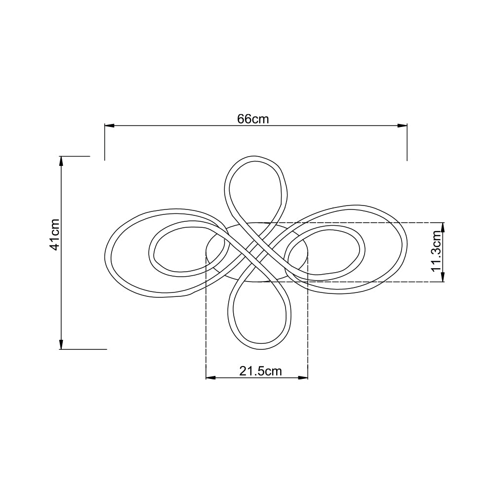 BRY-NELA-SR2-RND-CRNA-65W-SA DALJINSKIM-IP20-LED PLAFONJERA