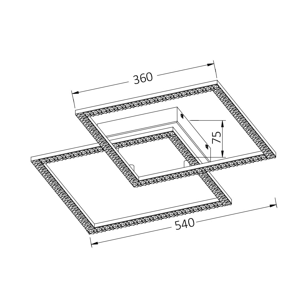 BRY-CRYSTAL-A-55W-3U1-DALJINSKI-CRNA-LED PLAFONJERA