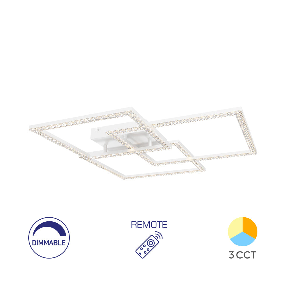 BRY-CRYSTAL-B-80W-3U1-DALJINSI-BELA-LED PLAFONJERA