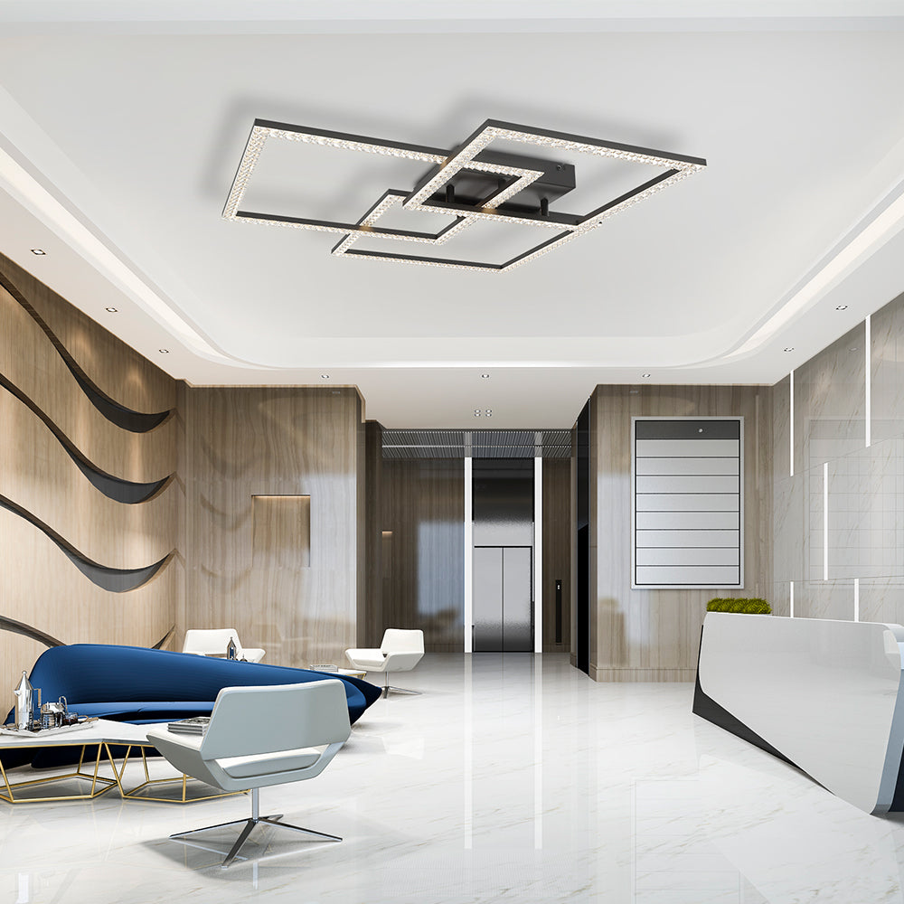 BRY-CRYSTAL-B-80W-3U1-DALJINSKI-CRNA-LED PLAFONJERA