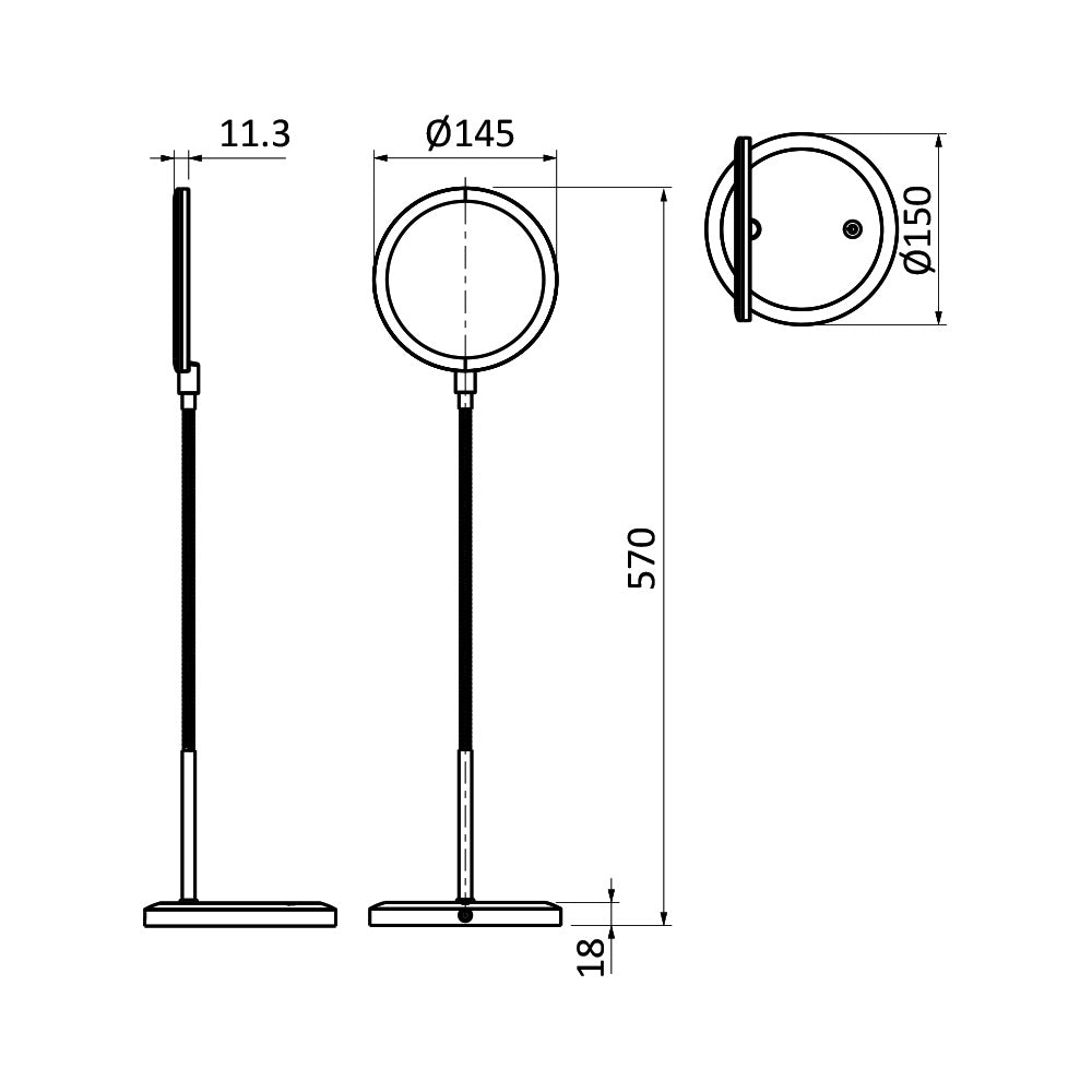 BRY-LB131-7W-BELA-5000K-STONA LAMPA