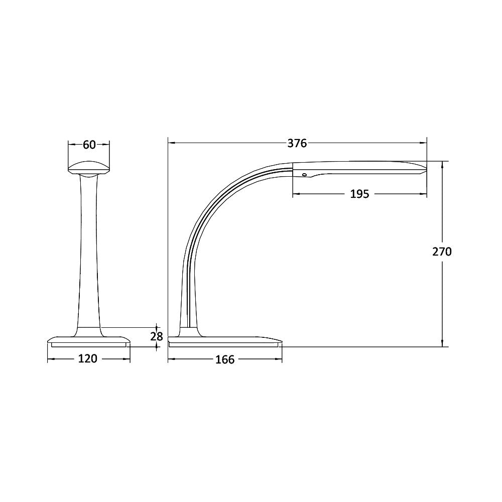 BRY-LB132-7W-CRNA-5000K-STONA LAMPA