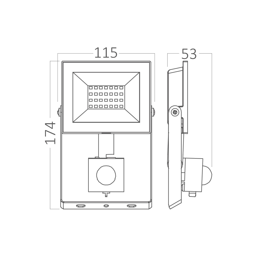 BRY-FLOOD-CF-20W-CRNI-6500K-SNS-IP54-LED REFLEKTOR
