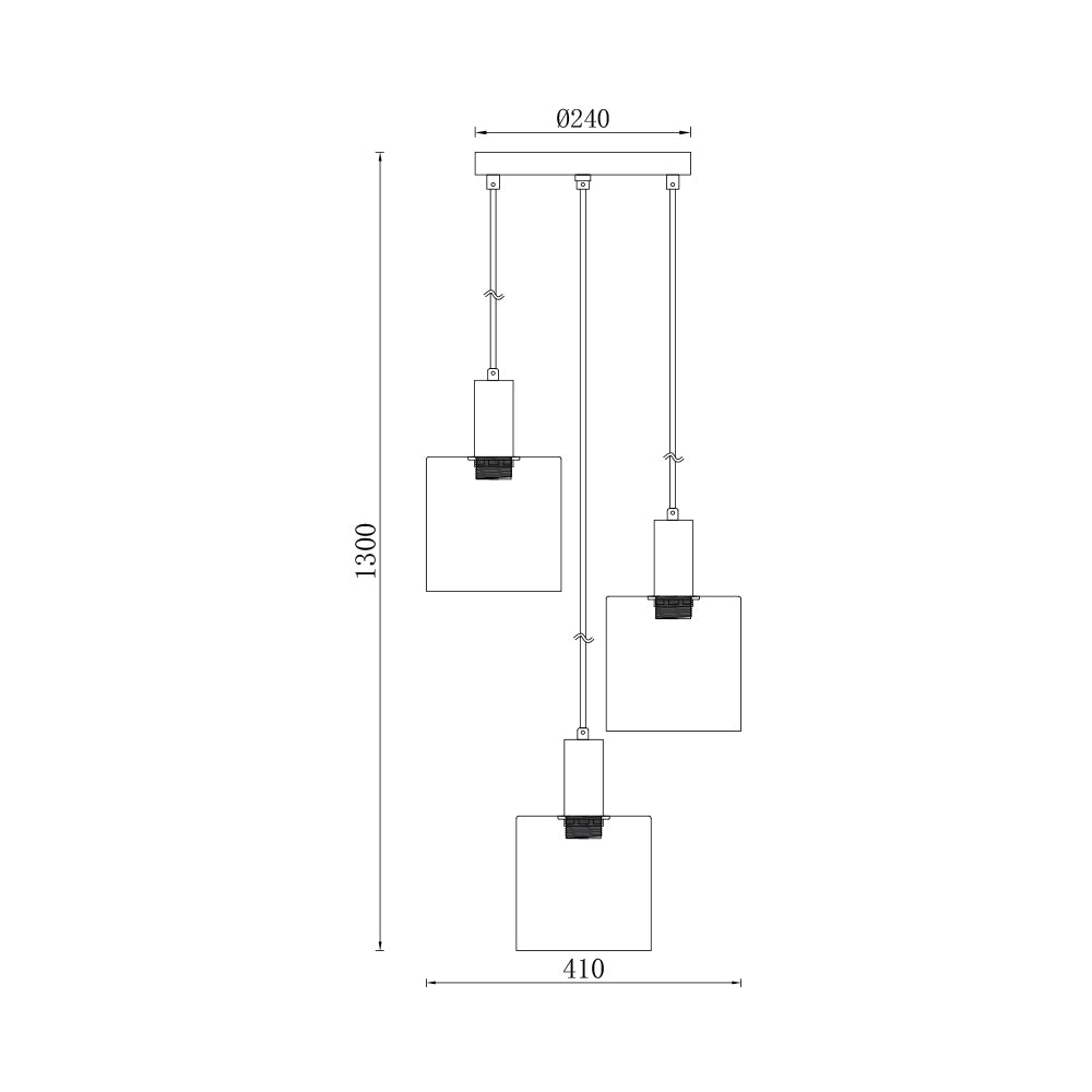 BRY-S007R-3H-3xE27-SLV-DEKORATIVNA VISILICA