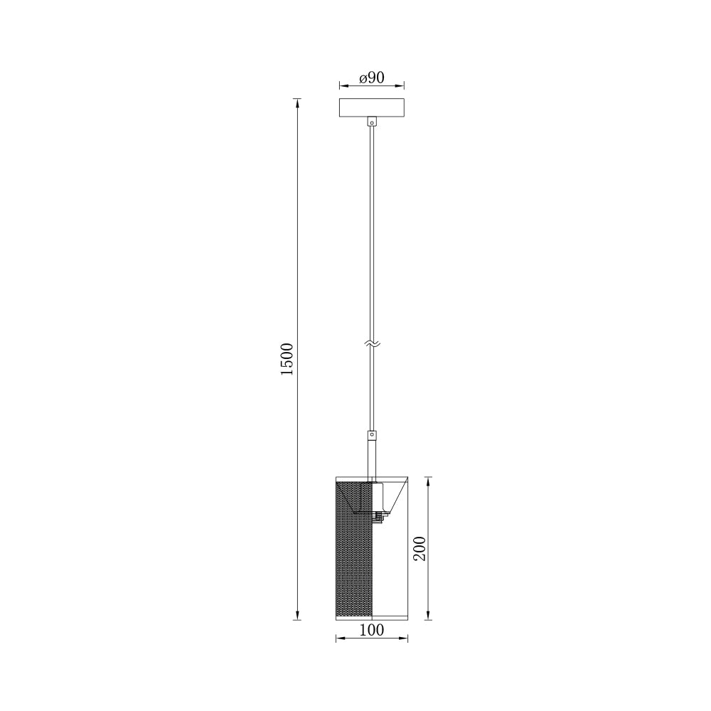 BRY-W002R-1H-1xE14-CRNA-DEKORATIVNA VISILICA