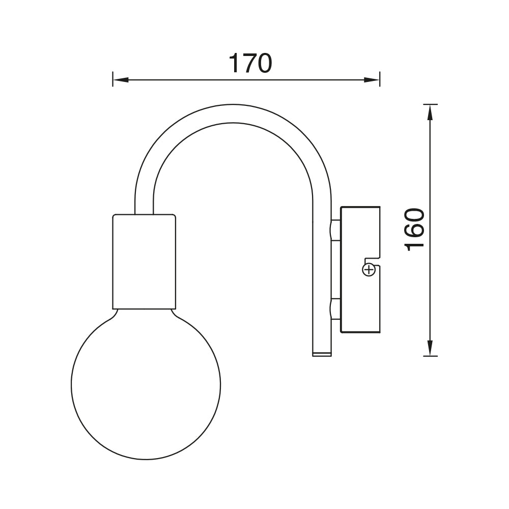 BRY-G003W-1H-1xE27-CRNA-DEKORATIVNA SVETILJKA