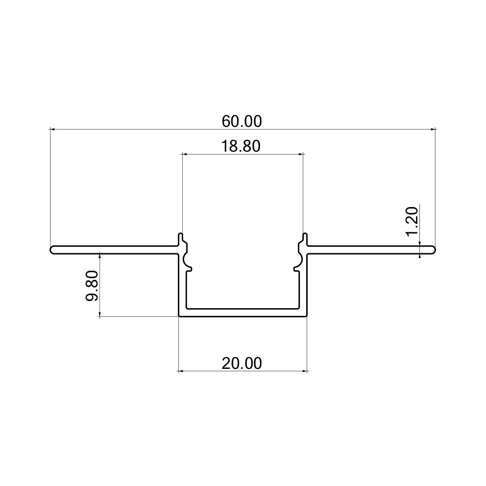 BRY-TR20-2MT-SIVI-GIPSANI-ALUMINIJUMSKI PROFIL
