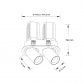DAWN LED SVETILJKA TTV324 24W 3000K DIM CRNA