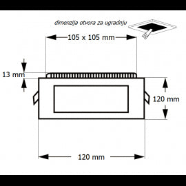 LED PANEL KA-S1 6W 4000K