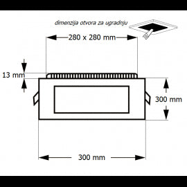 LED PANEL U/Z KNS1-24W 6500K