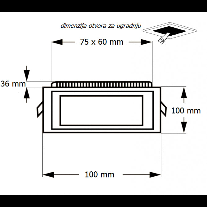 LED PANEL U/Z KNS2-06W 4000K