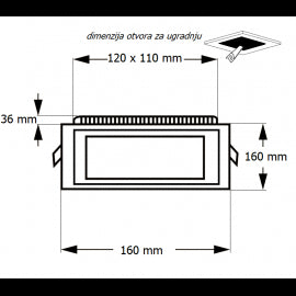 LED PANEL U/Z KNS2-12W 4000K