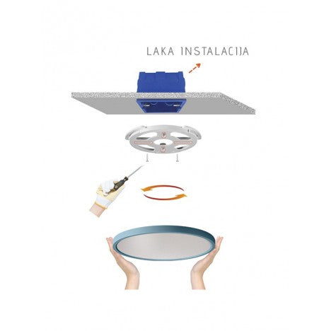 LED PLAFONJERA MOON BLUE 24W 4000K