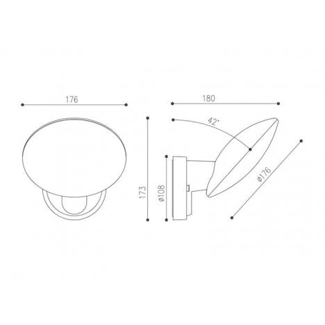 LED SVETILJKA BL6 ZIDNA 12W 4000K IP54 CRNA