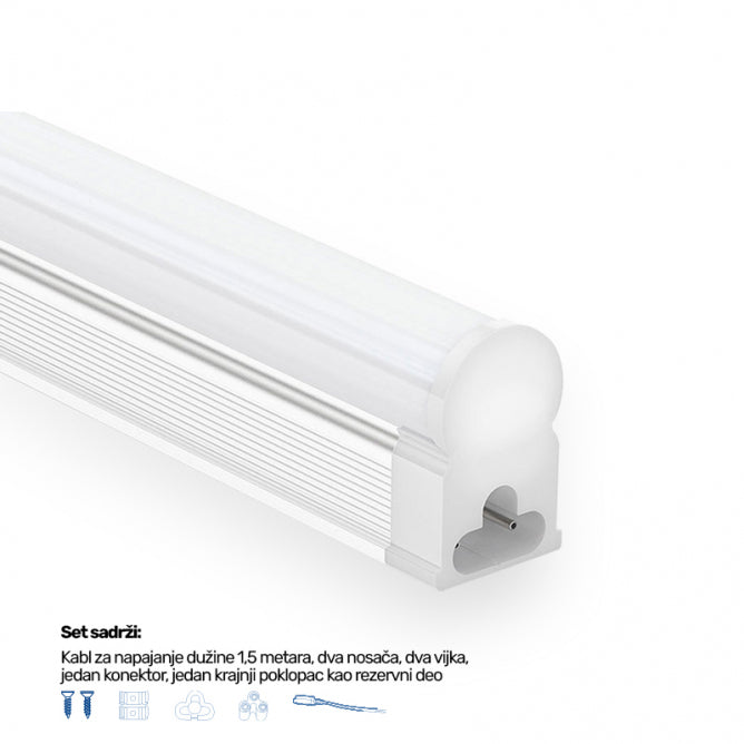 LED SVETILJKA KL T5 1,2m 24W 6500K SILVER