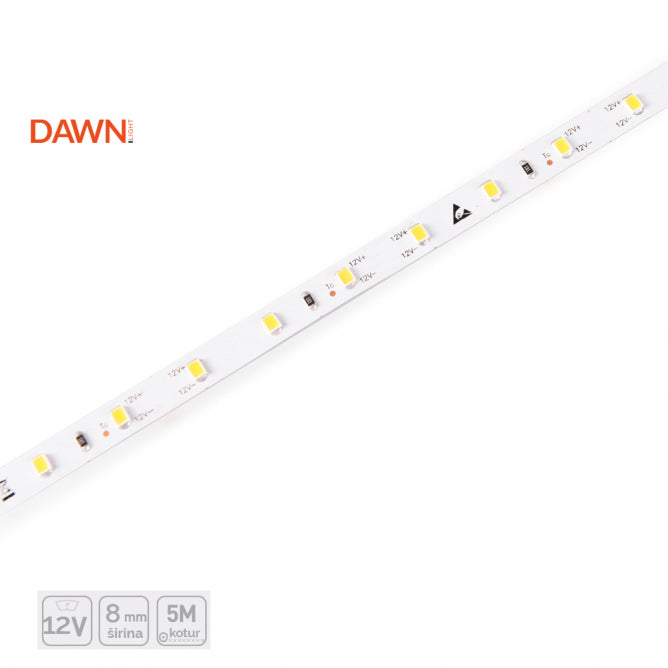 DAWN LED TRAKA HL 2835-60-W 12V IP55 (5met, 7.2W/m, 8mm)