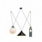 LUNA 109 VISILICA 3*E27 BLACK/WHITE/SMOKED GLASS