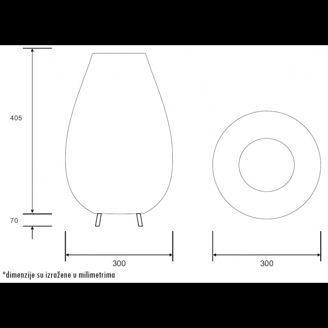 LUNA 289 PODNA LAMPA 8W 3000K