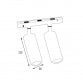 MAGNETIC REFLEKTOR LED08-20(10*2)3000K 24 48 DC CRNI NEW