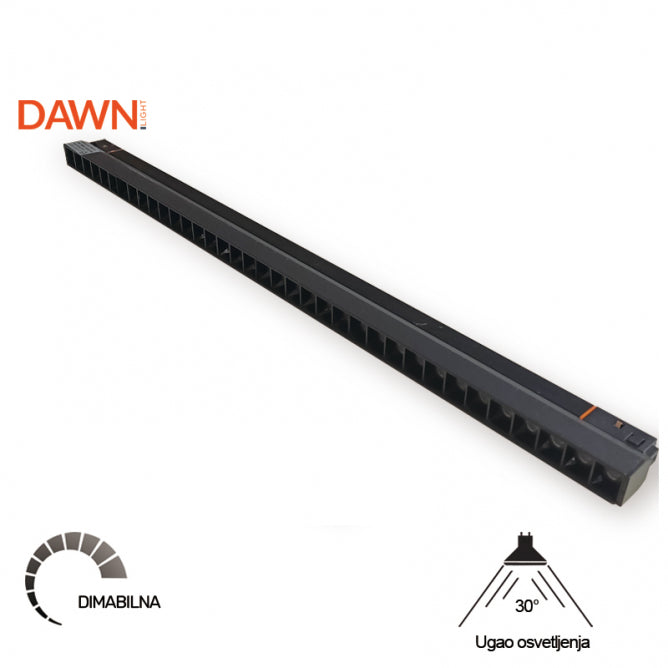 MAGNETIC SVETILJKA LED02-20W 4000K 30° 48V DC CRNA
