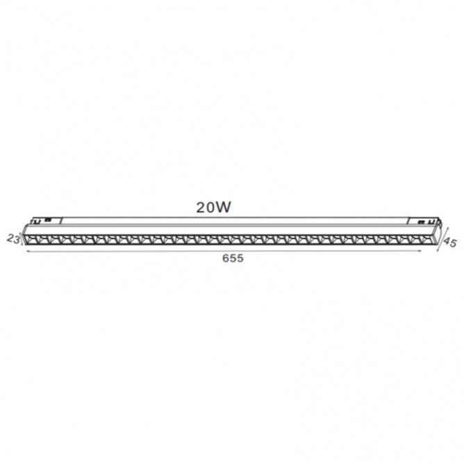 MAGNETIC SVETILJKA LED02-20W 4000K 30° 48V DC CRNA