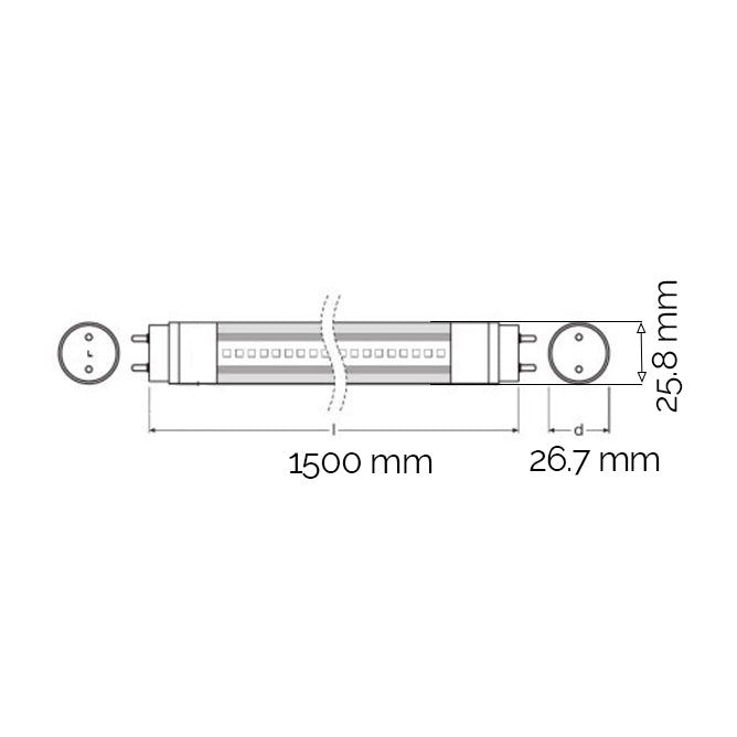 OSRAM LED CEV 1.5M 20W/840 ST8E JEDNOSTRANA