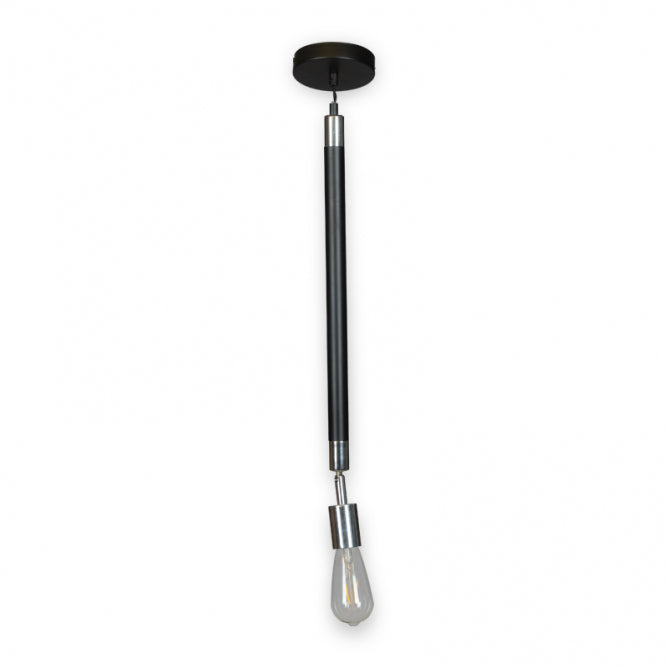 RUSTIK 65 VISILICA 1*E27 crna/hrom