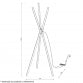 SOLEA 25 PODNA LAMPA 48W 3000K CRNA/DRVO DIM