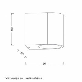 SVETILJKA W10401 ZIDNA 1*GU10 IP65 CORTEN