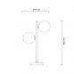 TALIA 26 STONA LAMPA 2*G9 CRNA/BAKAR