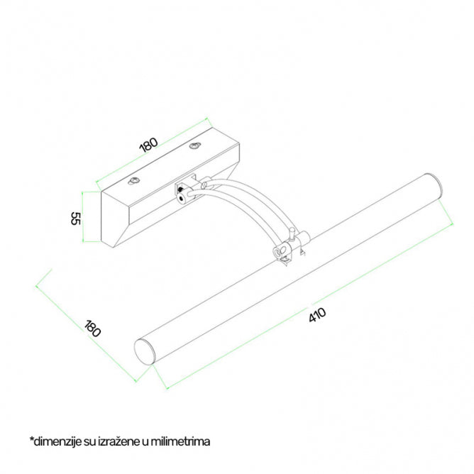 VESTA 138 ZIDNA LAMPA LED 5W 4000K MESING