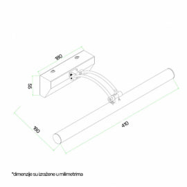 VESTA 138 ZIDNA LAMPA LED 5W 4000K MESING