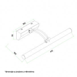 VESTA 138 ZIDNA LAMPA LED 5W 4000K HROM