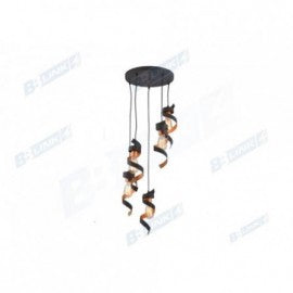 VESTA 178 LUSTER 5*E27 black/gold