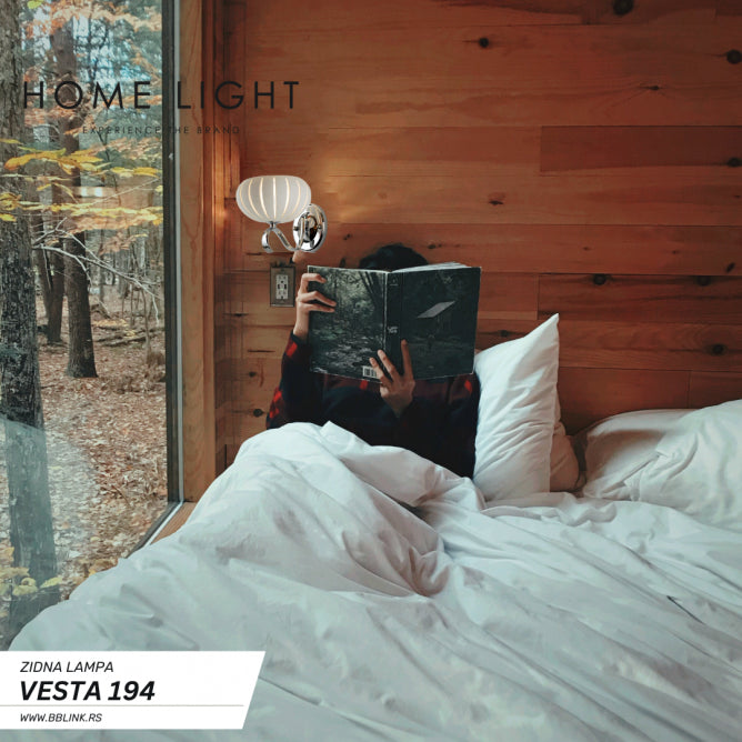 VESTA 194 ZIDNA LAMPA GIPS 1*E14 bela