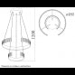 VESTA 302 LUSTER LED 43W 3000/4000/6000K chrome/black