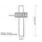 VESTA 391 ZIDNA LAMPA 7W 3000K MESING/CRNA
