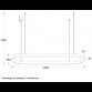 VESTA 519 VISILICA 60W 3000K CRNA (1200x350 mm)