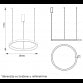 VESTA 642 VISILICA 80W 4000K CRNA (O 980 mm)