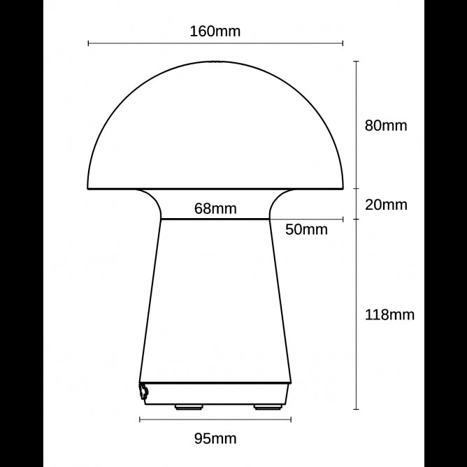 VESTA 652 STONA LAMPA 3W 3000K PUNJIVA BELA