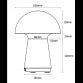VESTA 652 STONA LAMPA 3W 3000K PUNJIVA CRNA